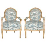 Pair French Armchairs